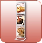 Three Tiered Poster and Sign Stand - Silver - #L3328-S