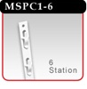 6-Station Plastic Merchandising Strip - Sold in Quantities of 10