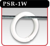 1-1/8" Plastic Snap Rings - White